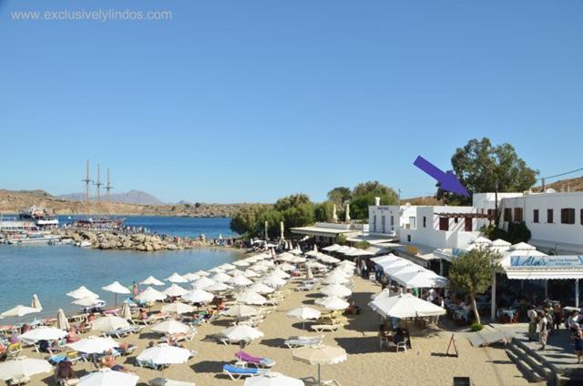 Avli Beach View Leilighet Líndos Eksteriør bilde